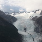 På helikoptertur over gletschere